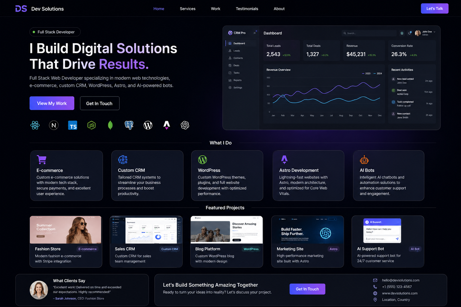 Full Stack Web Developer