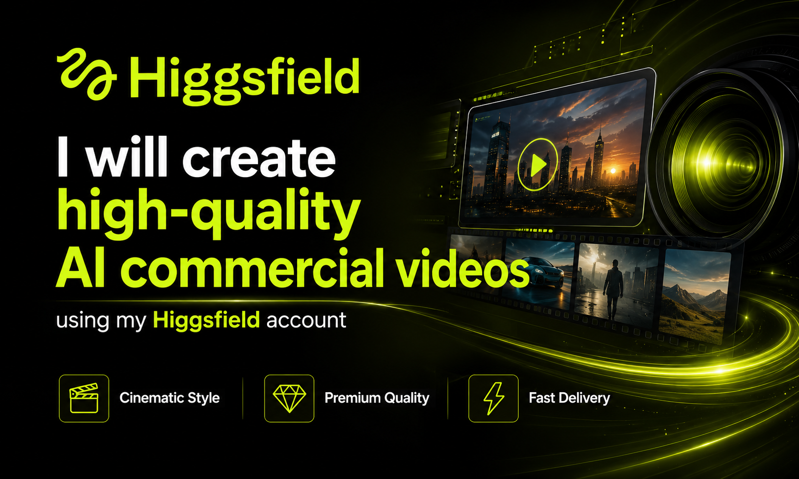 i will create a cinematic AI ad video with Higgsfield