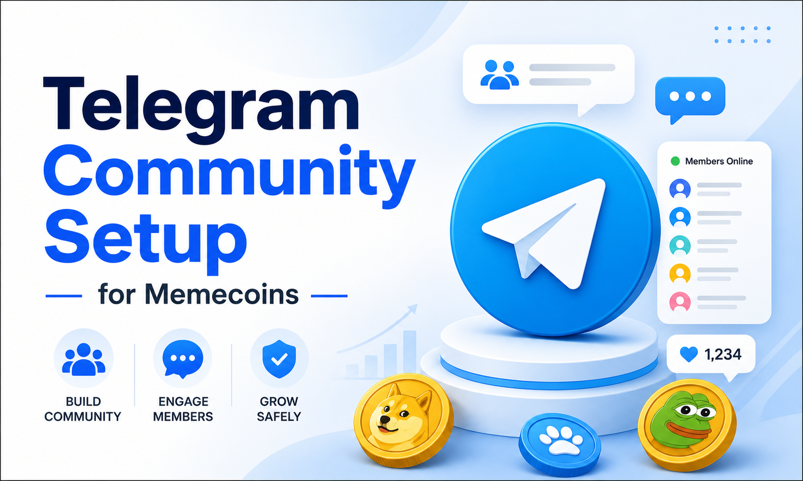 I will create a Telegram community setup and hype content for your memecoin